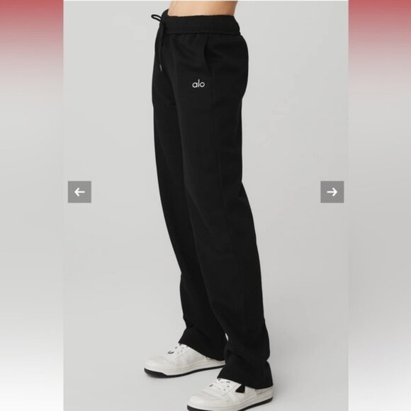 ALO Yoga Pants - ALO Yoga Accolade Straight Leg Sweatpant Medium Black NWT